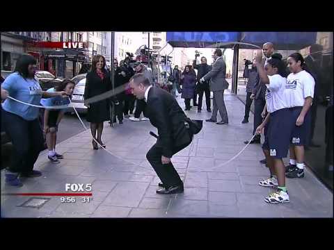Rosanna Scotto jumping rope in high heels & pantyhose legs (3-04-13)