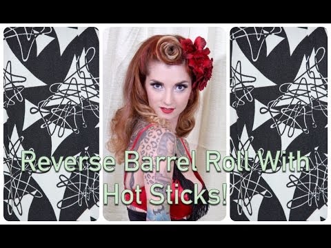 Reverse Barell Roll Vintage Hair Style Using Hot Sticks by CHERRY DOLLFACE