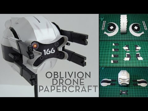 Oblivion Drone Papercraft (Stop-motion assembly)