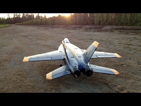 F-18 RC Jet Take-Offs and Landings in Berry Field at Sunset – RC Plane Fun