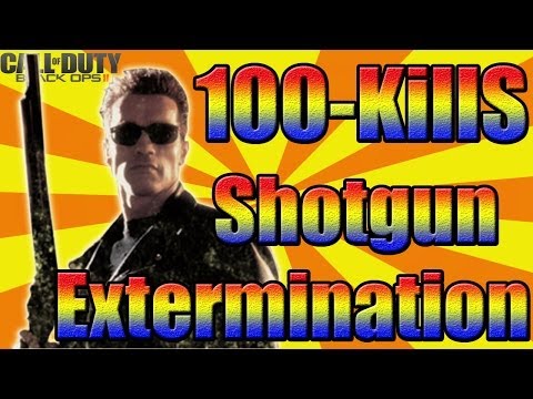 Black Ops 2: 100 Kills w/ R-870 Shotgun Using Low Killstreaks (Xbox 360 Gameplay)