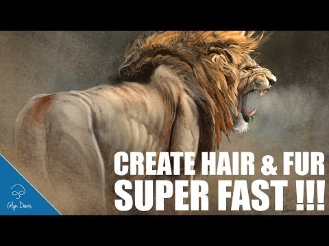 Create Hair and Fur SUPER FAST!!! – PHOTOSHOP TUTORIAL #50