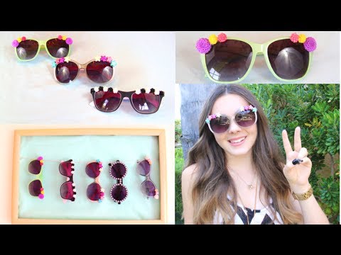 DIY Embellished Sunglasses + DIY Sunglasses Holder!
