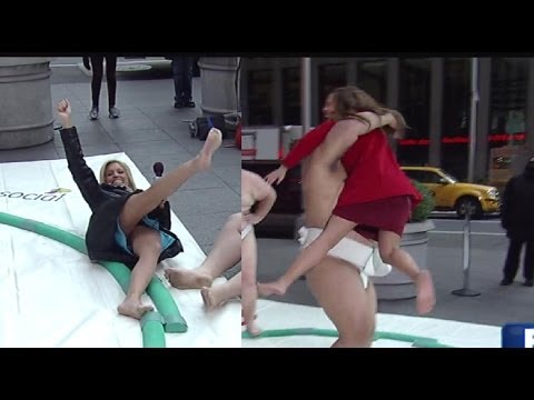 Ainsley Earhardt Upskirt While Sumo Wrestling 3-22-13
