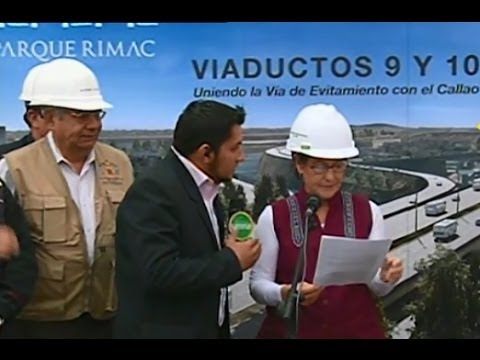 Susana Villarán supervisó los avances de la obra Vía Parque Rímac
