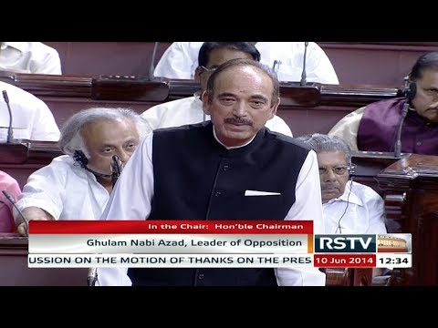 Ghulam Nabi Azad’s speech in the Motion of Thanks on President’s Address