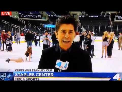 Woman in Heels Slips on Ice And Falls Hard After Kings Game