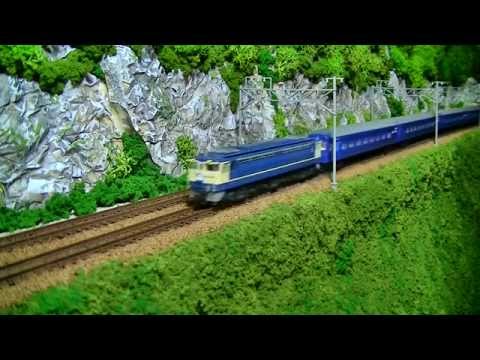 Nゲージ　鉄道模型の音〈3〉　KATO　「ブルートレイン」  通過シーン