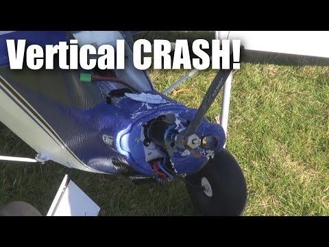 EFlite Carbon Cub Crash – RC plane