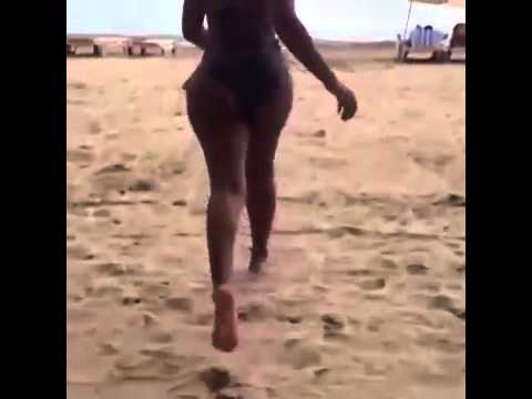 Sweet Latina Beach Booty show and Run sexy