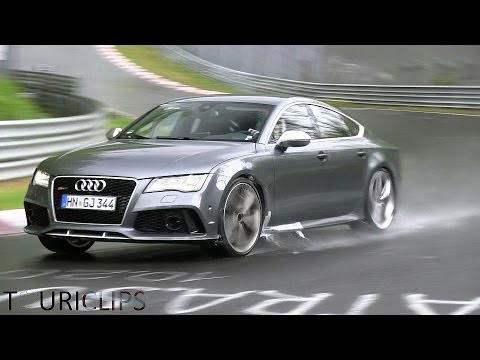 Audi RS7 testing on a very wet Nürburgring Nordschleife!