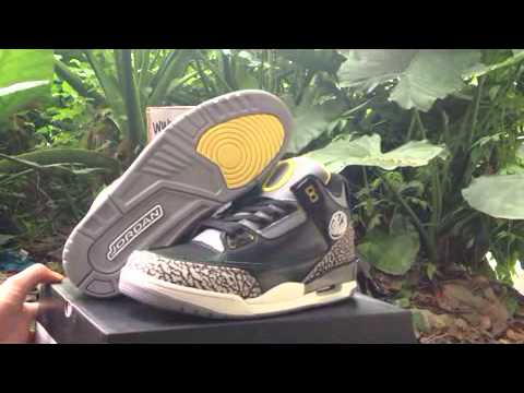 Air Jordan III 3 Retro Mens Shoes Away Oregon Ducks * sportsyyy.com *