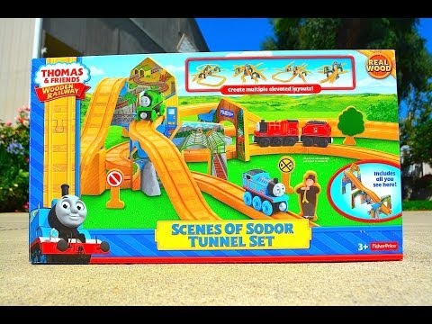 Thomas And Friends SCENES OF SODOR TUNNEL SET 2014 Wooden Toy Train Review By Mattel
