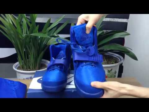 Cheap Wholesale 2014  Nike New Nike Air Yeezy 2 II Blue Doernbecher