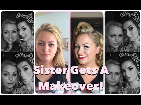 Get Ready With Me/Pinup Makeover on Little Sister! by CHERRY DOLLFACE