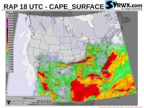 Severe Weather Maps for July 27, 2014 (Sun) – SPC Risk: MDT