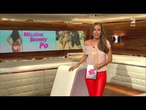 Annemarie Carpendale   hot tight red Leather Pants & High heels