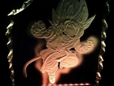 Lampa LED RGB Dragon Ball „Son Goku“  (GlassArt)