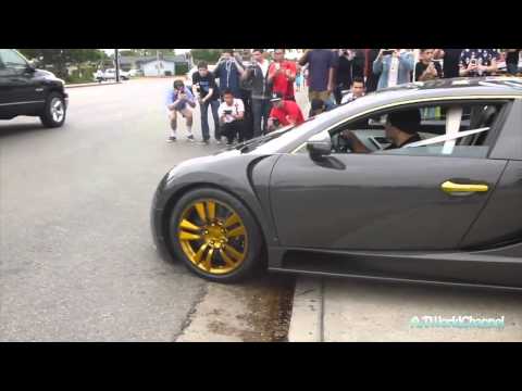 CRAZY Mansory Bugatti Veyron Vincero Acceleration & Sound! Crazy Crowd Shuts Down the Stre