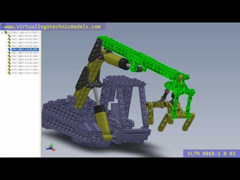 Virtual Lego® Technic Models – vLTm 8868-1-n-03 – Parts Location