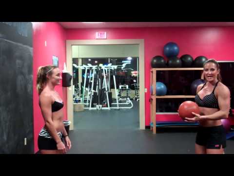 Erin Stern demonstrates abs exercises