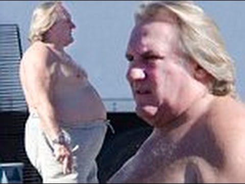 Gerard Depardieu looks far from the heartthrob of old as he shows off his fuller figure