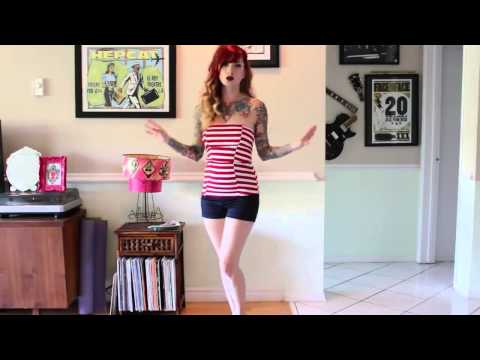 How to be a pinup model  posing by CHERRY DOLLFACE (HD)