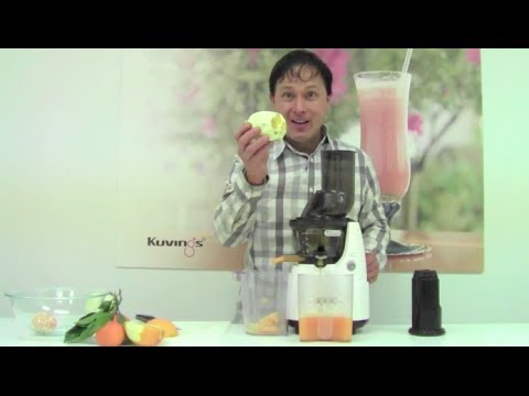 Kuving Whole Slow Juicer with 3″ Wide Feed Chute Juices Citrus Fruits without Cutting