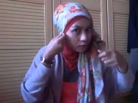hijab tutorial segi empat #15 Cara pakai Jilbab modis oleh Rania