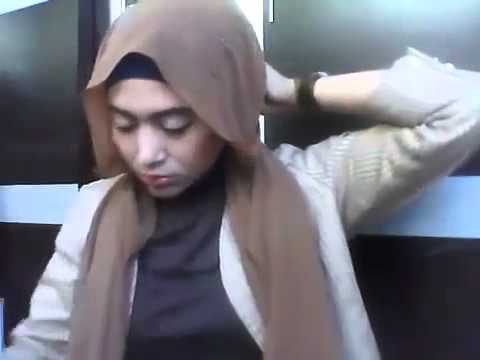 tutorial hijab baru – Tudung pashmina 3