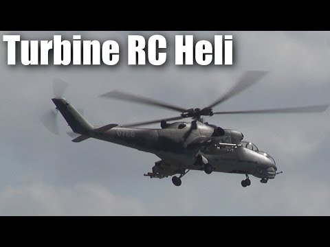 Huge Turbine powered Mil24 attack helicopter (RC model)
