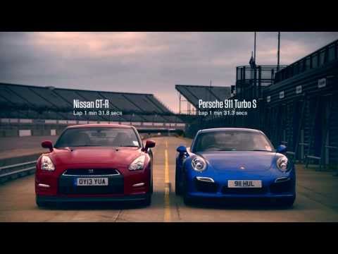 Porsche 911 Turbo S vs Nissan GT R