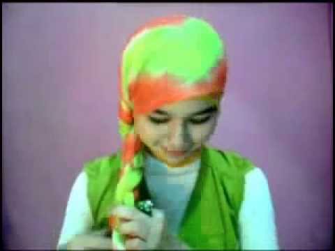 cara mudah pakai Hijab Pashmina Satin ala Hana Tajima Simple