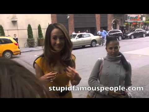 Maggie Q at the CW Upfronts in New York City (Fan Cam)