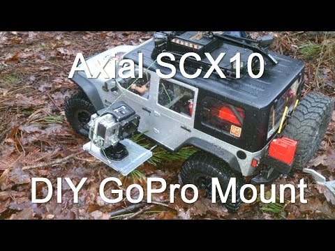 4WheelRCUK – Axial SCX10 – DIY On-board camera mount (GoPro etc.).
