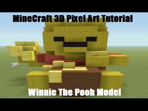MineCraft 3D Pixel Art Tutorial – Winnie The Pooh Model