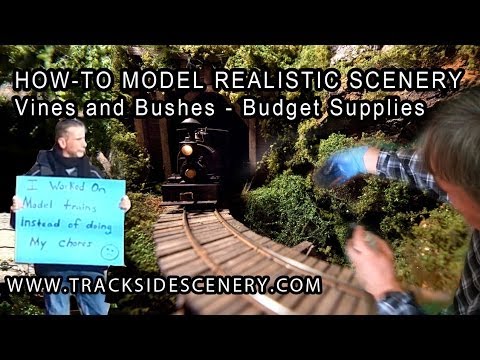 How-to Make Realistic Model Railroad Scenery – Vines and Bushes!